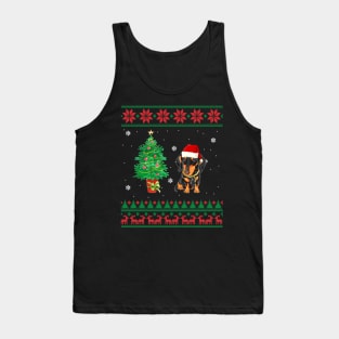 Dachshund  Merry Xmas Ugly Christmas Tank Top
